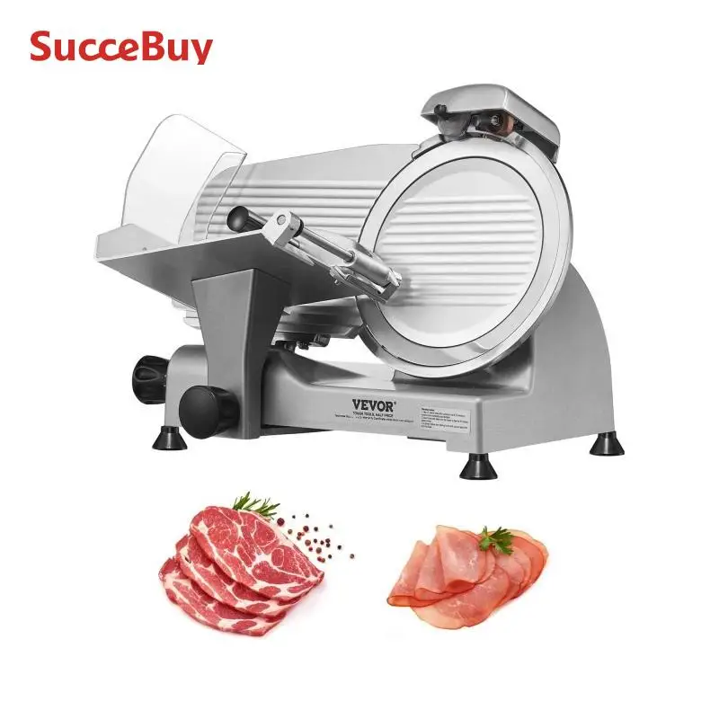 VEVOR 340W Meat Slicer Electric Deli Slicer SUS420 Stainless Steel With Built-In Sharpening Stone