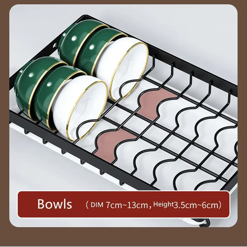 Hign-concerned Three-Tier Dish Rack Countertop Kitchen Utensil Holder Large Capacity