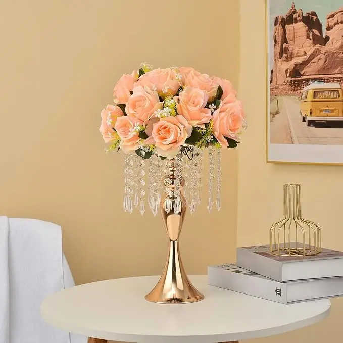 Hignconcerned Versatile OrnamentalCenterpieceVase For LuxuryWeddingTable HomeDecor