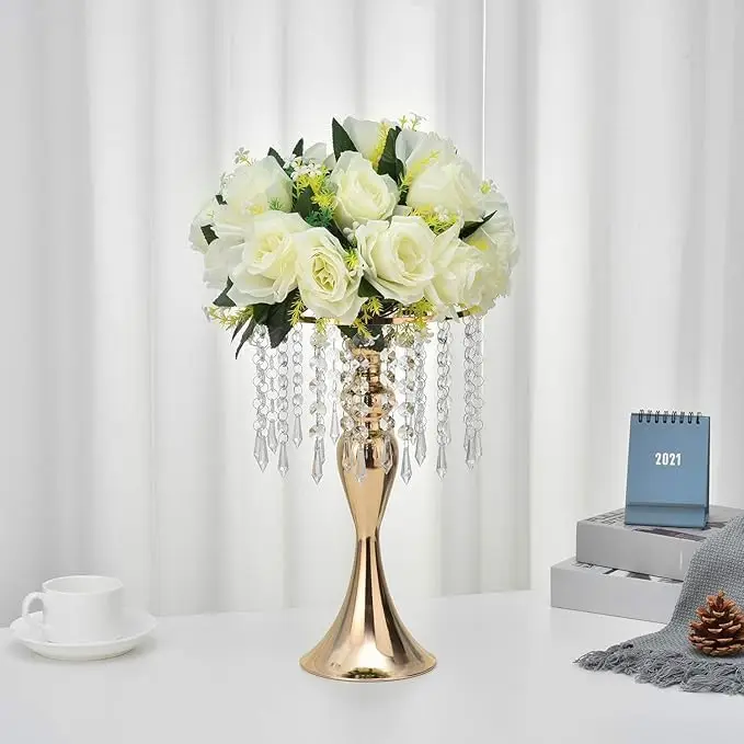 Hignconcerned Versatile OrnamentalCenterpieceVase For LuxuryWeddingTable HomeDecor