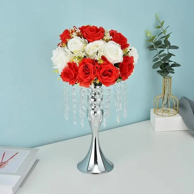 Hignconcerned Versatile OrnamentalCenterpieceVase For LuxuryWeddingTable HomeDecor