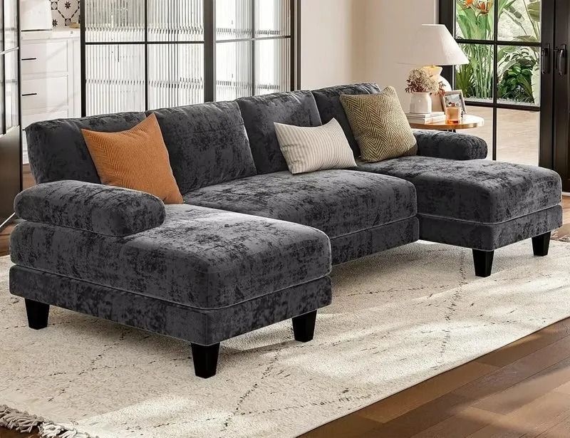 Txtin's U Shaped Sectional Sofa With Double Chaise Living Room