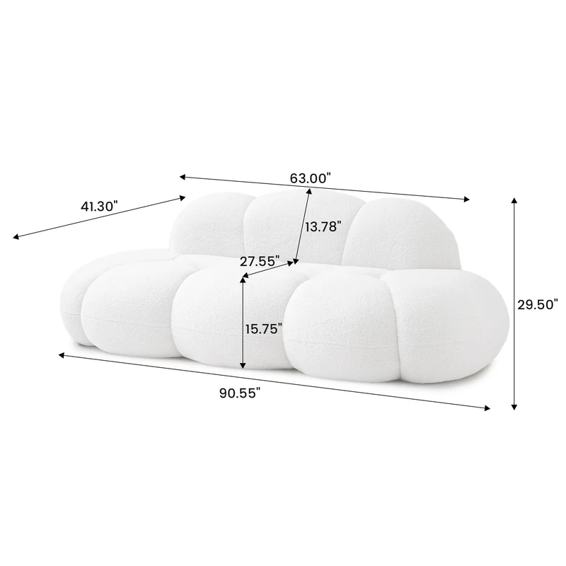 Sdorens Modern Cloud Shaped Couches Sofa for Living Room
