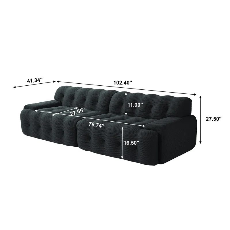SdorensCN Comfy Cloud UltraPremium Oversized Modular Sectional Sofa Featuring Fabric