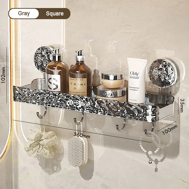 Big Red House Nonperforated WallMounted IndustrialGrade SuctionCup Bathroom Storage Rack