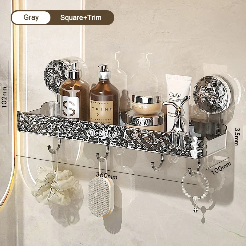 Big Red House Nonperforated WallMounted IndustrialGrade SuctionCup Bathroom Storage Rack
