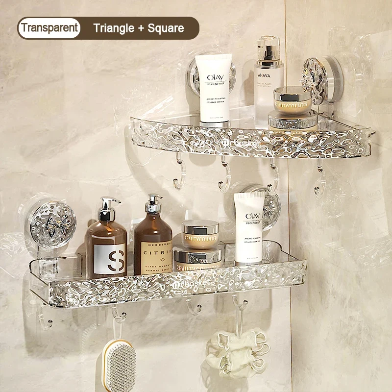 Big Red House Nonperforated WallMounted IndustrialGrade SuctionCup Bathroom Storage Rack