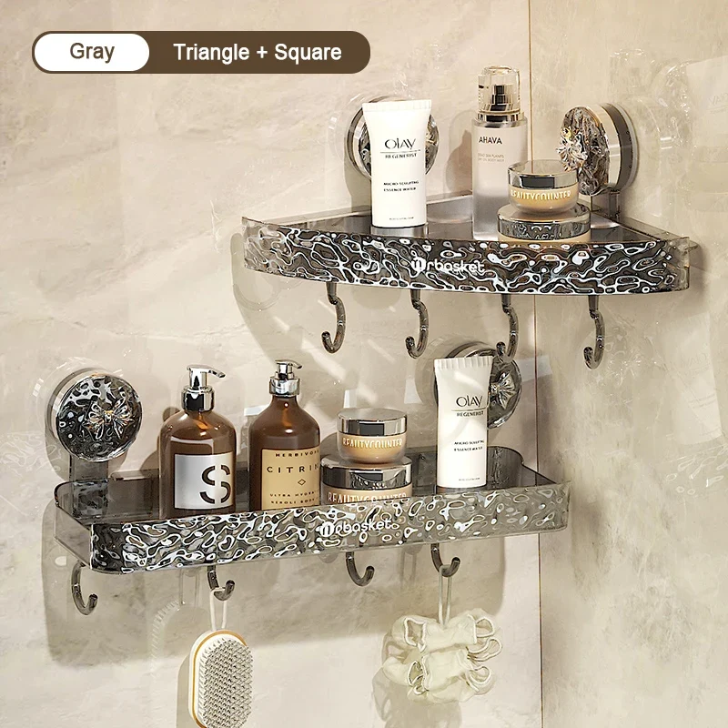 Big Red House Nonperforated WallMounted IndustrialGrade SuctionCup Bathroom Storage Rack