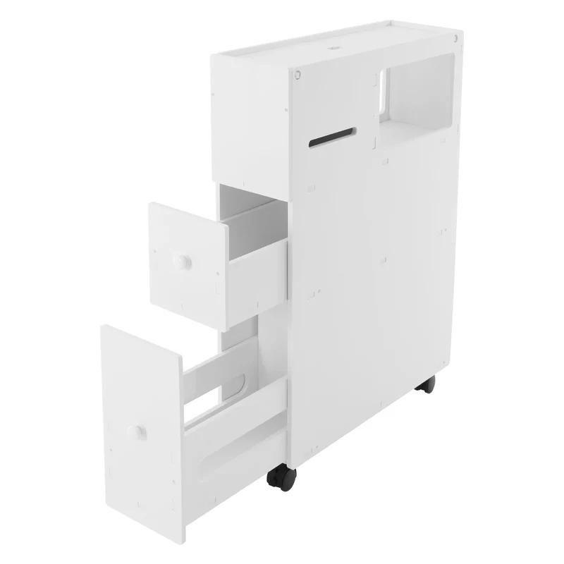 Hign-concerned Premium Bathroom Storage Cabinet Narrow Floorstanding With Drawers