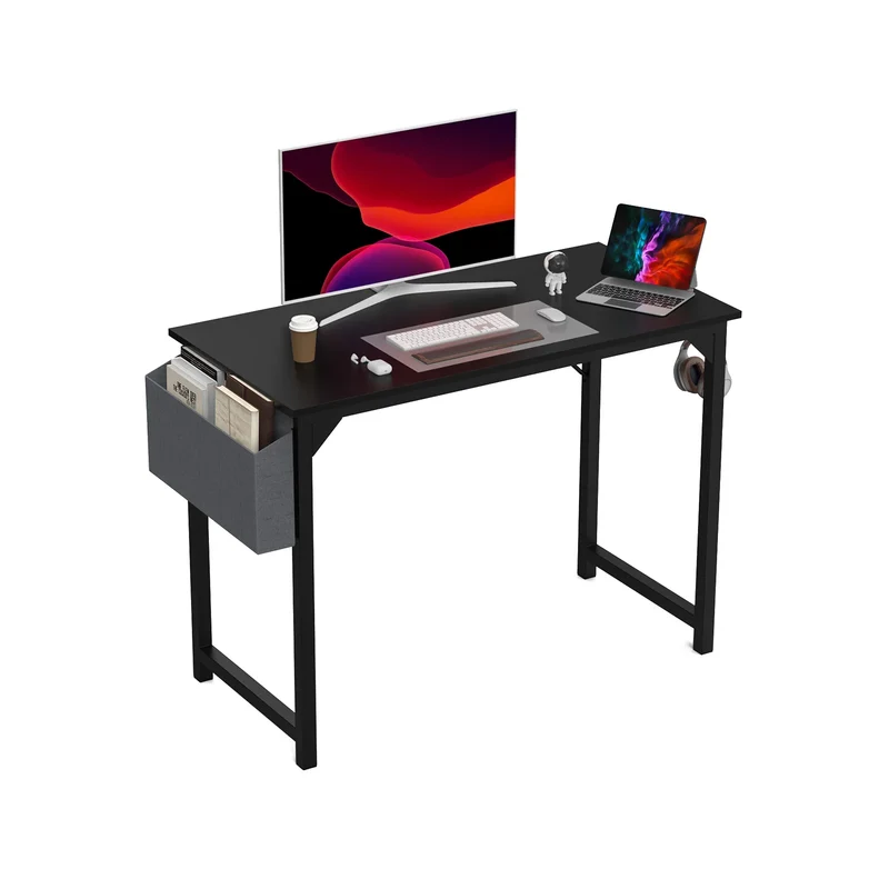 JHK Ergonomic Multifunctional Computer Desk Residential Workstation Headphone Hook Storage