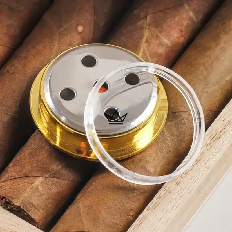 Hygromètre Analogique FAROX 34 — Finition Dorée, Format Compact | Cave à Cigares