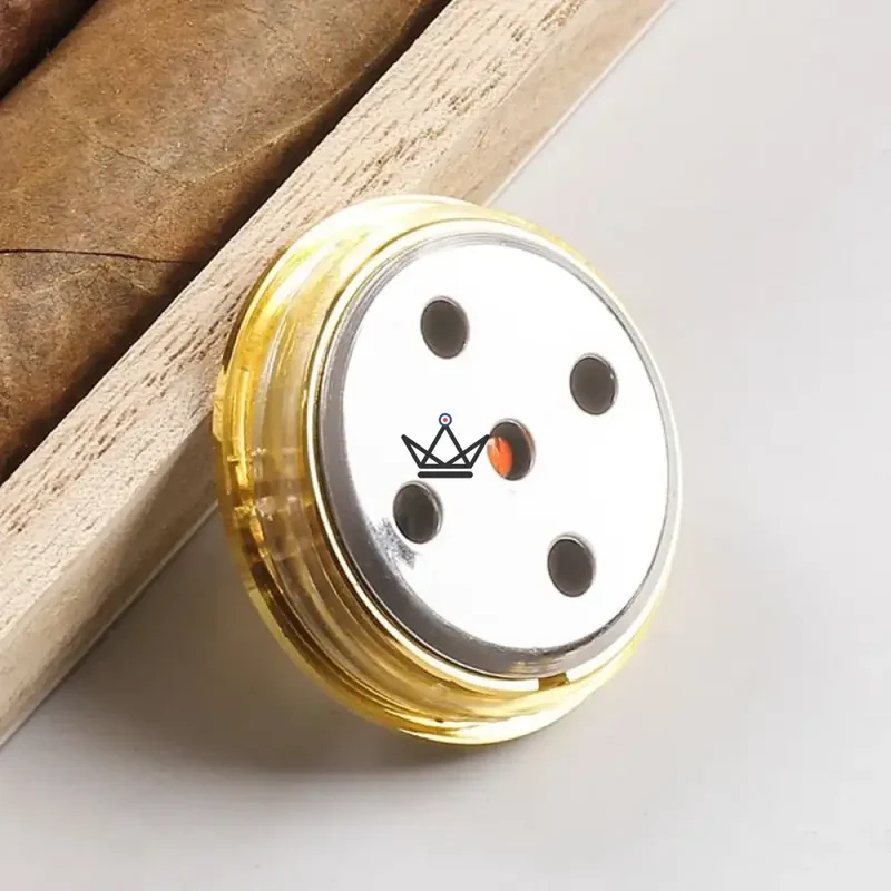 Hygromètre Analogique FAROX 34 — Finition Dorée, Format Compact | Cave à Cigares
