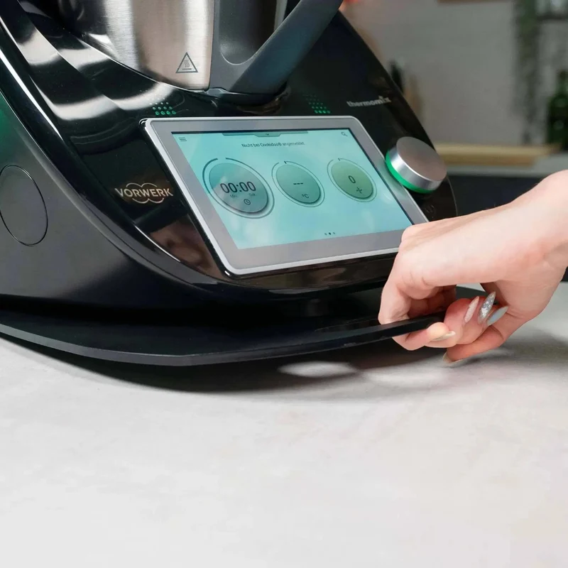 [B-Ware] EasySlider® | Mattschwarz | Gleitbrett aus Acrylglas für Thermomix TM6, TM5
