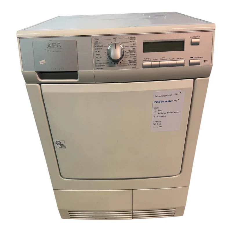 Sèche linge AEG 7kg T59840 reconditionné garantie 1 an