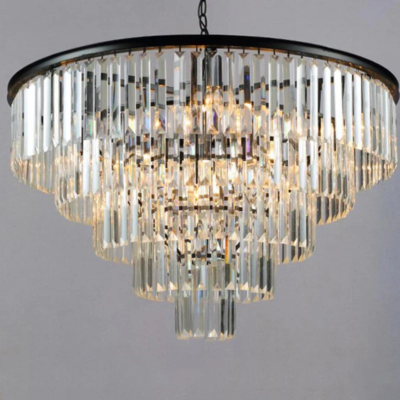 K9 Crystal Chandelier Semiflush Mount LED For Cafe And Hotels