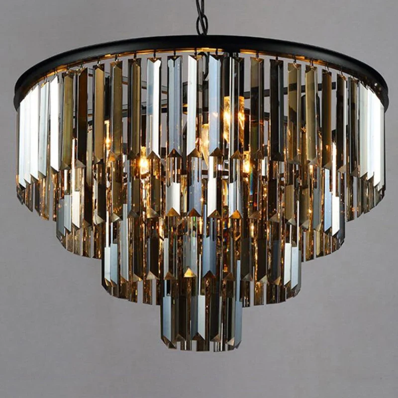 K9 Crystal Chandelier Semiflush Mount LED For Cafe And Hotels