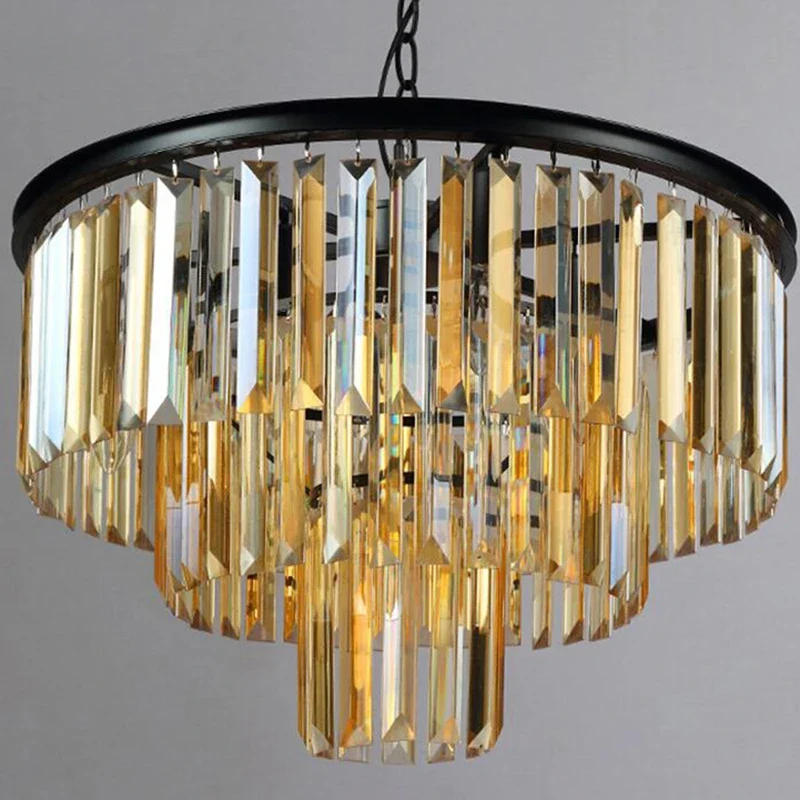 K9 Crystal Chandelier Semiflush Mount LED For Cafe And Hotels
