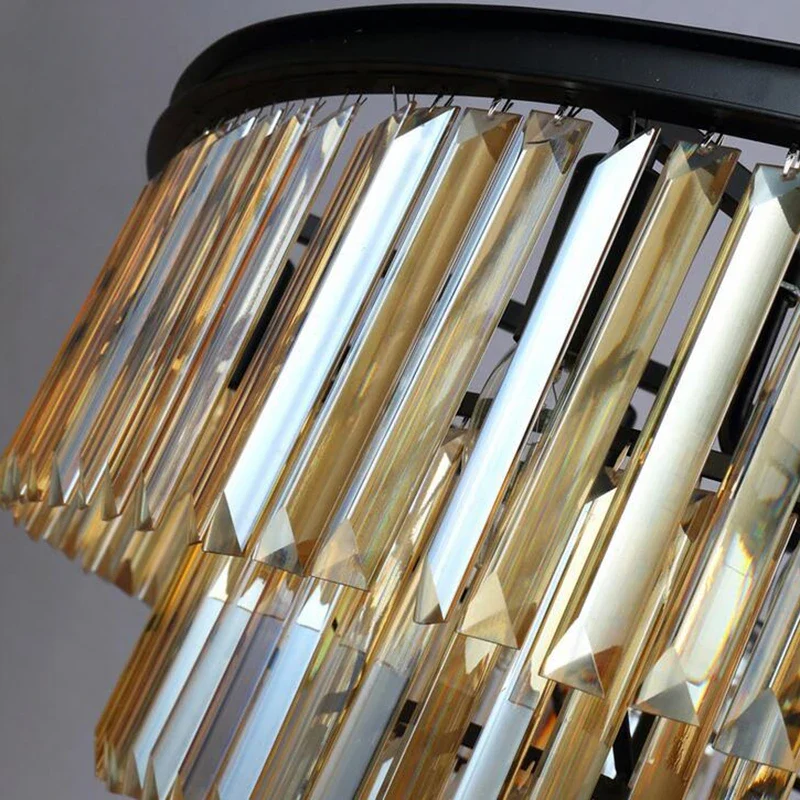 K9 Crystal Chandelier Semiflush Mount LED For Cafe And Hotels