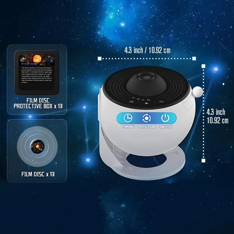 Aiopp Galaxy Projector Planetarium Star Projector Night Light for Kids
