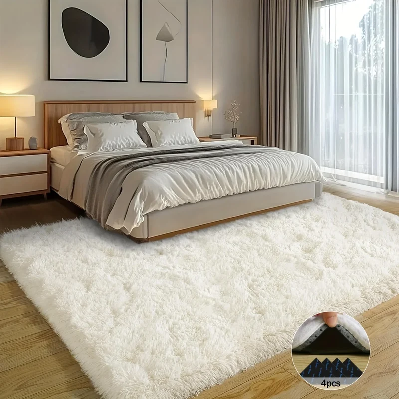 AUBUSSON Soft Shaggy Non Slip Rug for Living Room Nursery