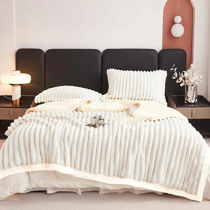 ROSEKINDCN Weighted Fleece Blanket With Sherpa for Cozy Warmth