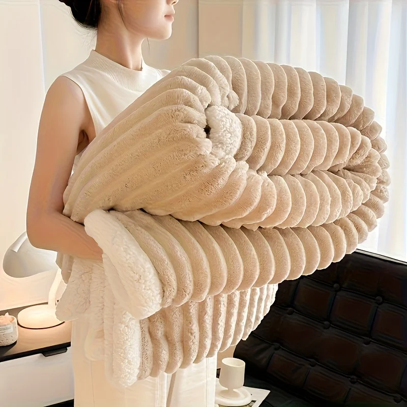 ROSEKINDCN Weighted Fleece Blanket With Sherpa for Cozy Warmth