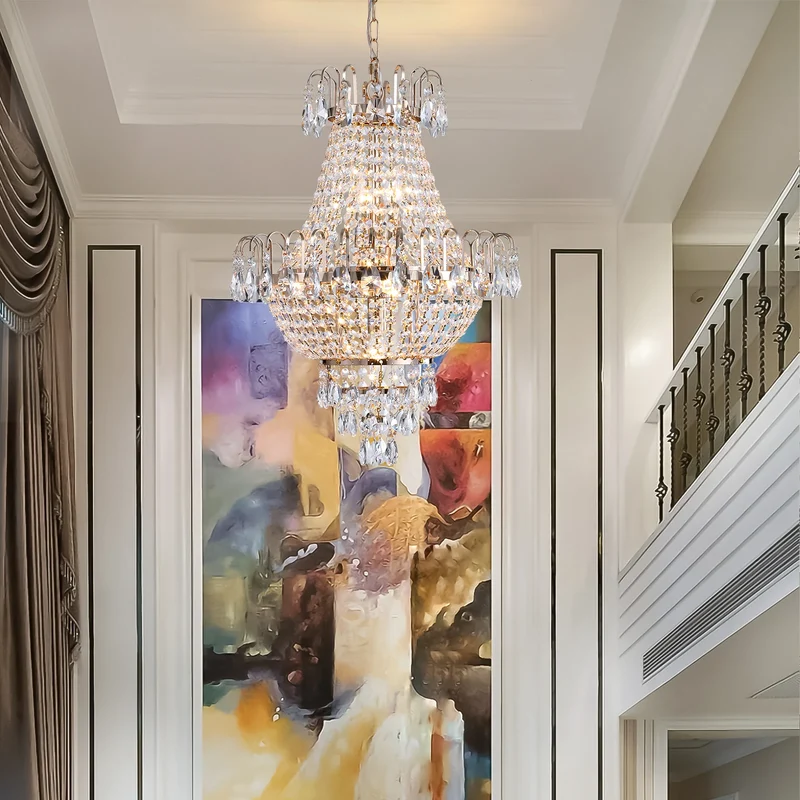 ARLGSITE Luxury Crystal Chandelier Pendant Light For Living Room