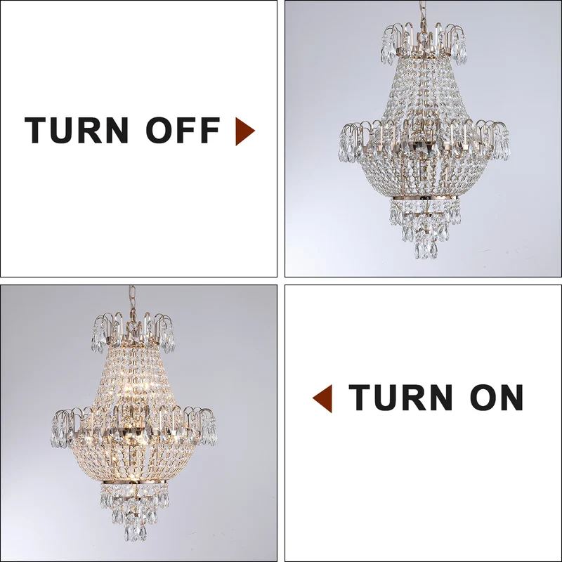 ARLGSITE Luxury Crystal Chandelier Pendant Light For Living Room