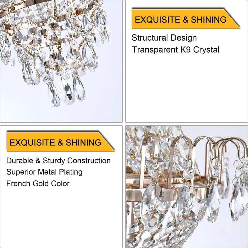 ARLGSITE Luxury Crystal Chandelier European Imperial Style 7 Light