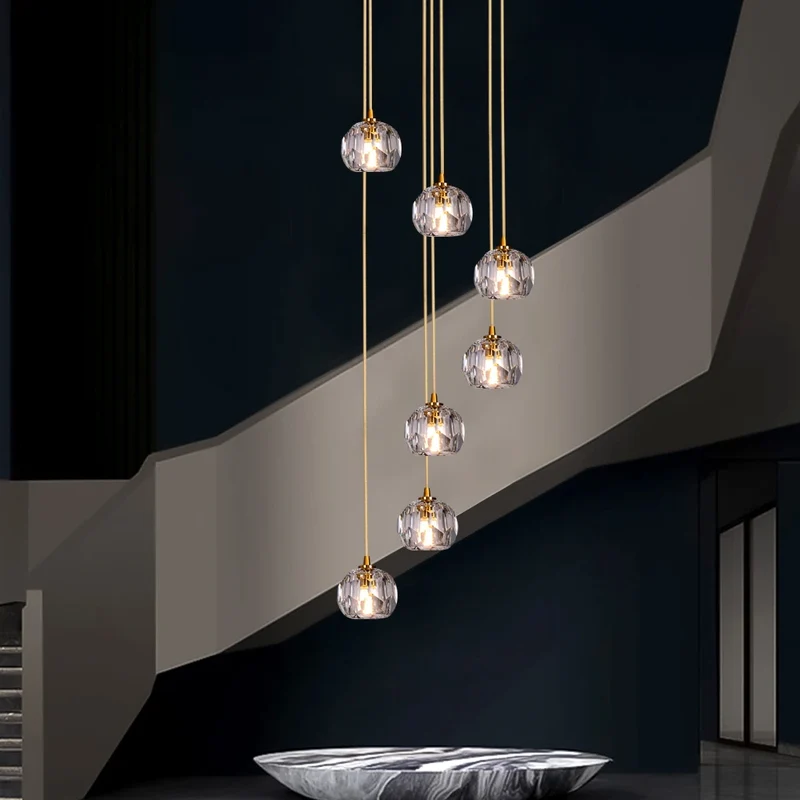 VETRULUS Crystal Pendant Ceiling Light Modern Chandelier Fixture