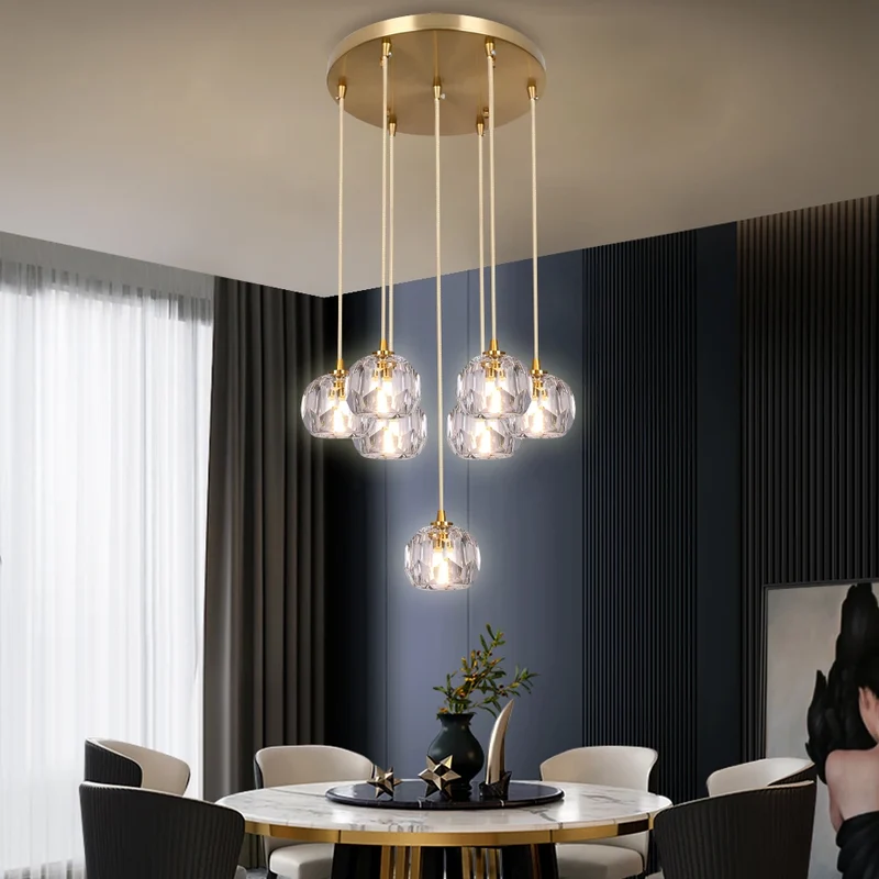 VETRULUS Crystal Pendant Ceiling Light Modern Chandelier Fixture