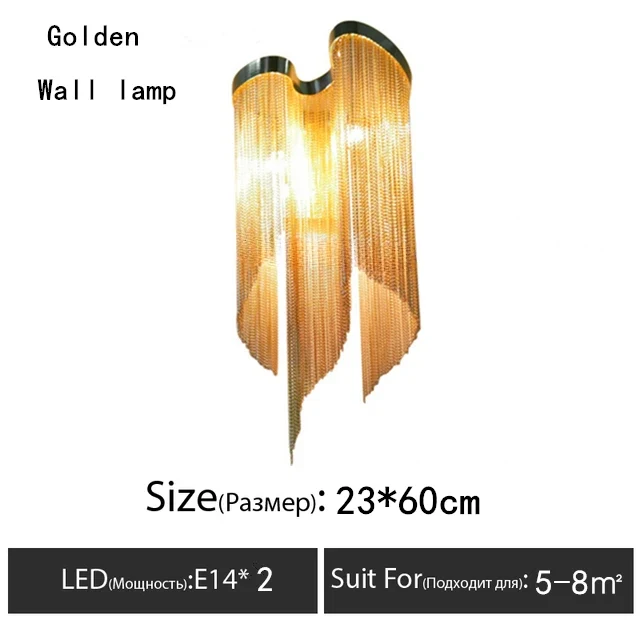 Italy Designer Stream Luxury Tassel Chandelier Aluminum Chain Lighting