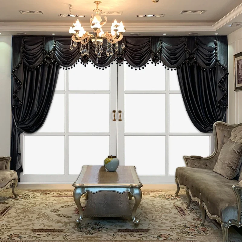 CN Zhejiang European Luxury Blackout Curtain Flannelette For Living Room