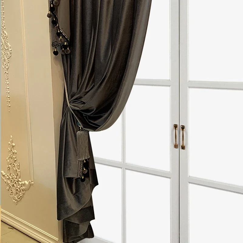 CN Zhejiang European Luxury Blackout Curtain Flannelette For Living Room