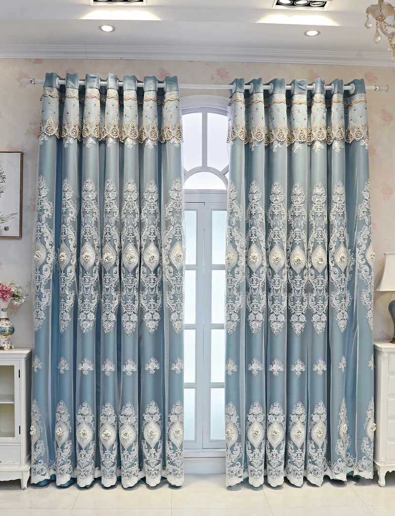 Zhejiang Luxury Vintage Embroidered Curtains 3D Relief