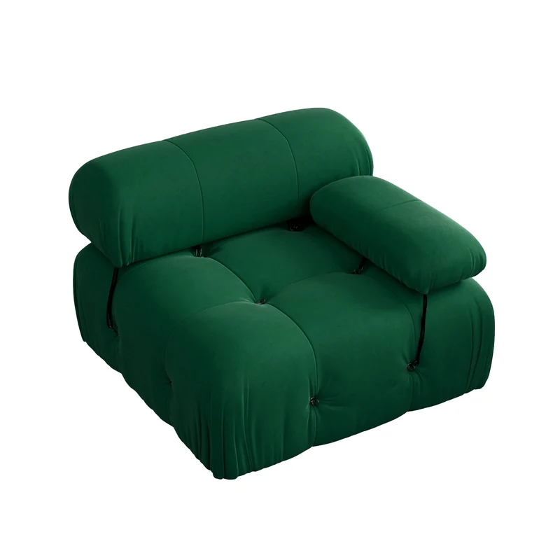 CN Guangdong Velvet L Shaped Modular Sectional Sofa With Ottoman