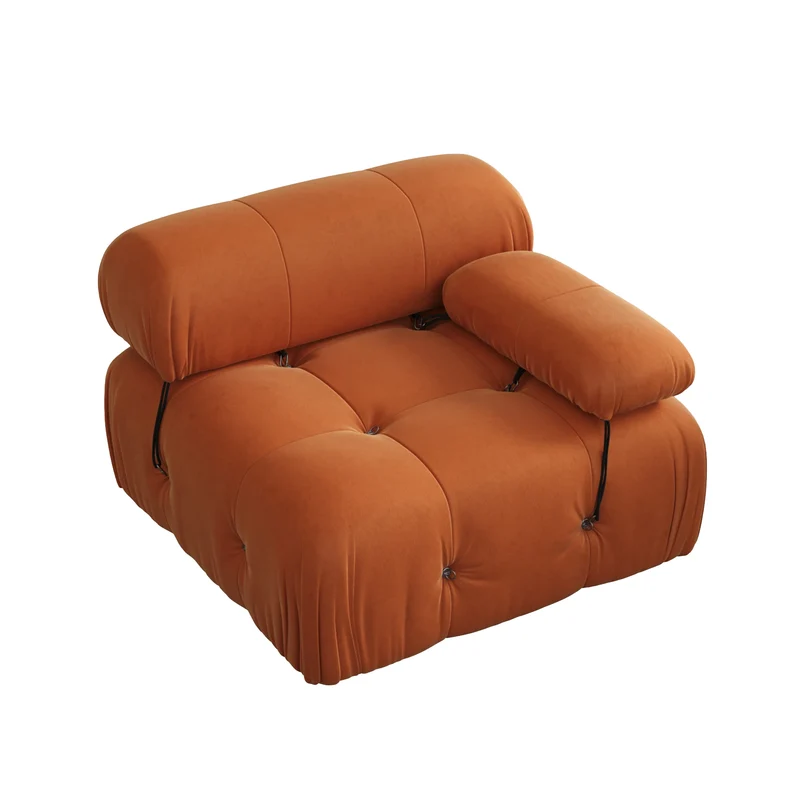 CN Guangdong Velvet L Shaped Modular Sectional Sofa With Ottoman
