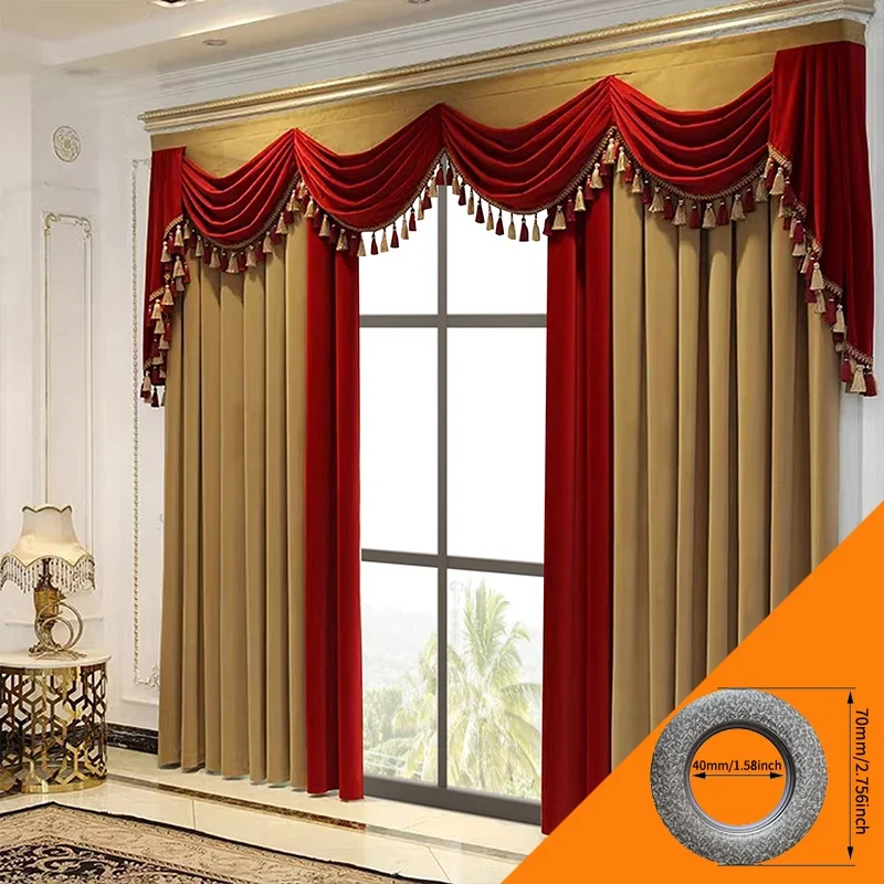 CN Zhejiang Luxury Flannelette Curtains Tatting High Shading Living Room