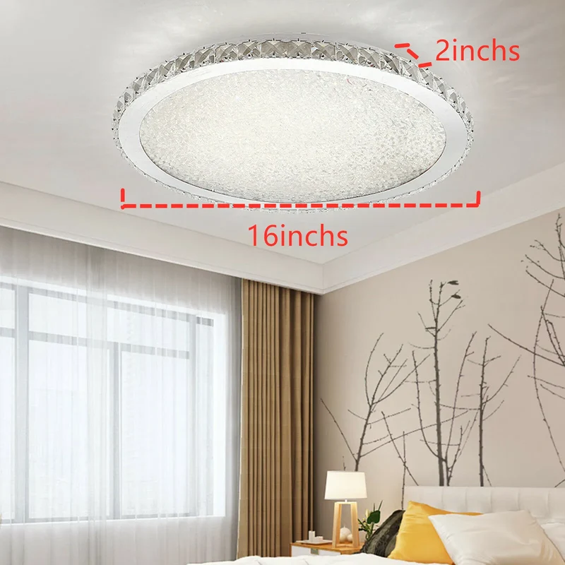 Loyalheartdy Crystal Ceiling Light Pendant LED Chandelier