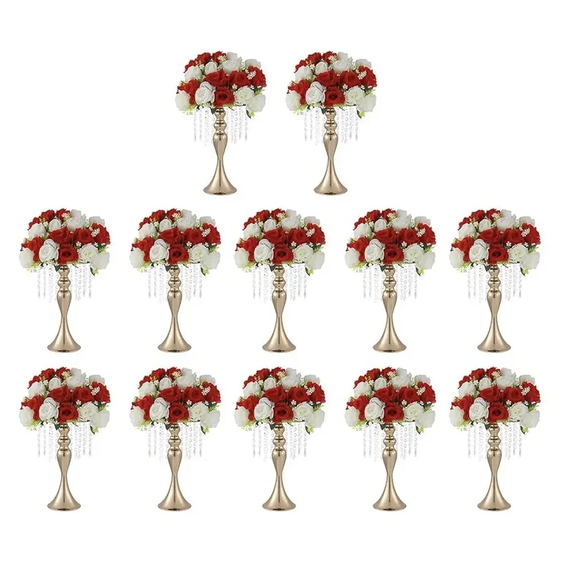 Hign-concerned Crystal Flower Stand Wedding Centerpieces 4 Pcs