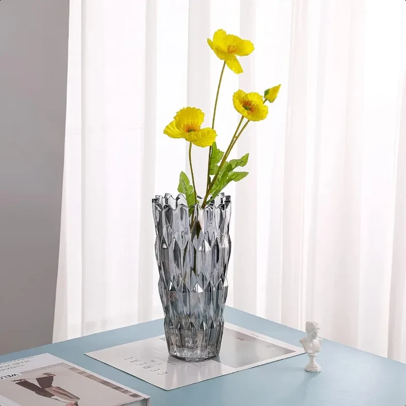 Hign-concerned Crystal Glass Vase Decor for Home Living Room