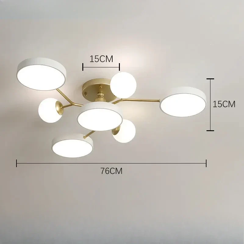 Nordic Glass Ball LED Ceiling Light For Living Room Restaurant