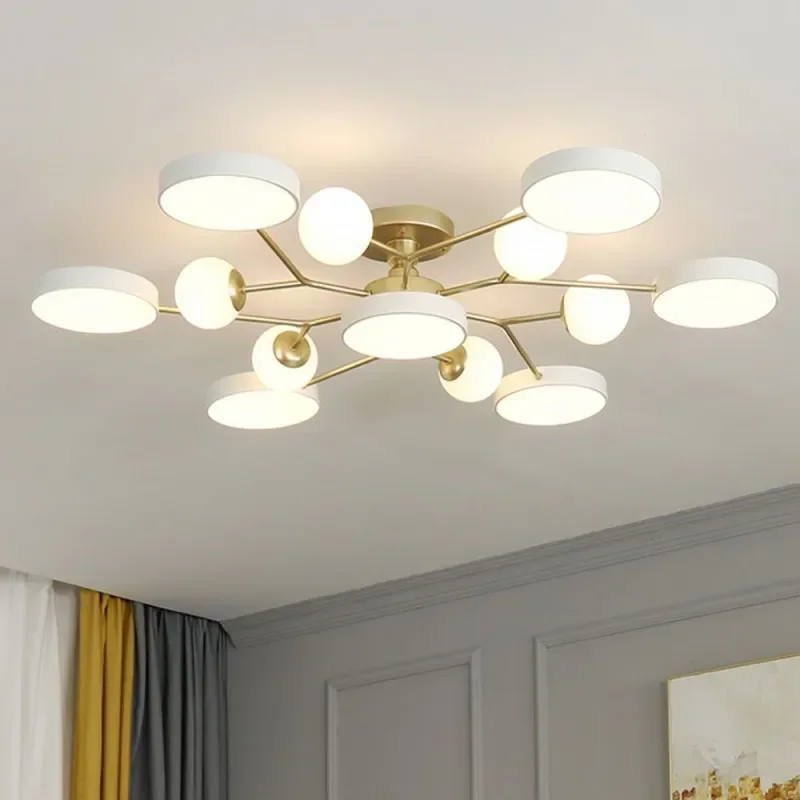 Nordic Glass Ball LED Ceiling Light For Living Room Restaurant
