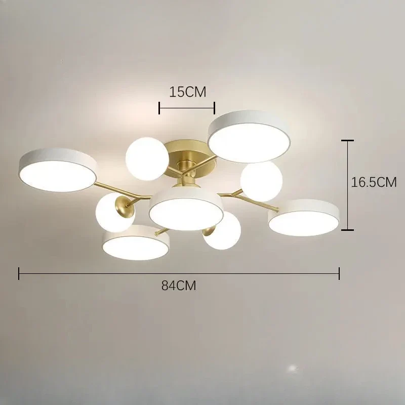 Nordic Glass Ball LED Ceiling Light For Living Room Restaurant
