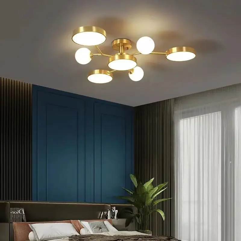 Nordic Glass Ball LED Ceiling Light For Living Room Restaurant