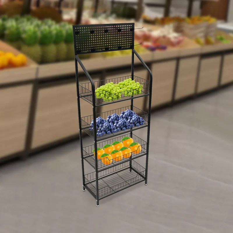 4 Tier Rolling Cart With Locking Wheels Shelving Unit