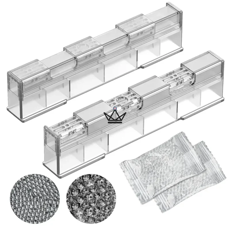 Humidificateur à Gel LINEAR CRYSTAL — Grille Réglable, Recharge Eau Distillée | Lot de 2