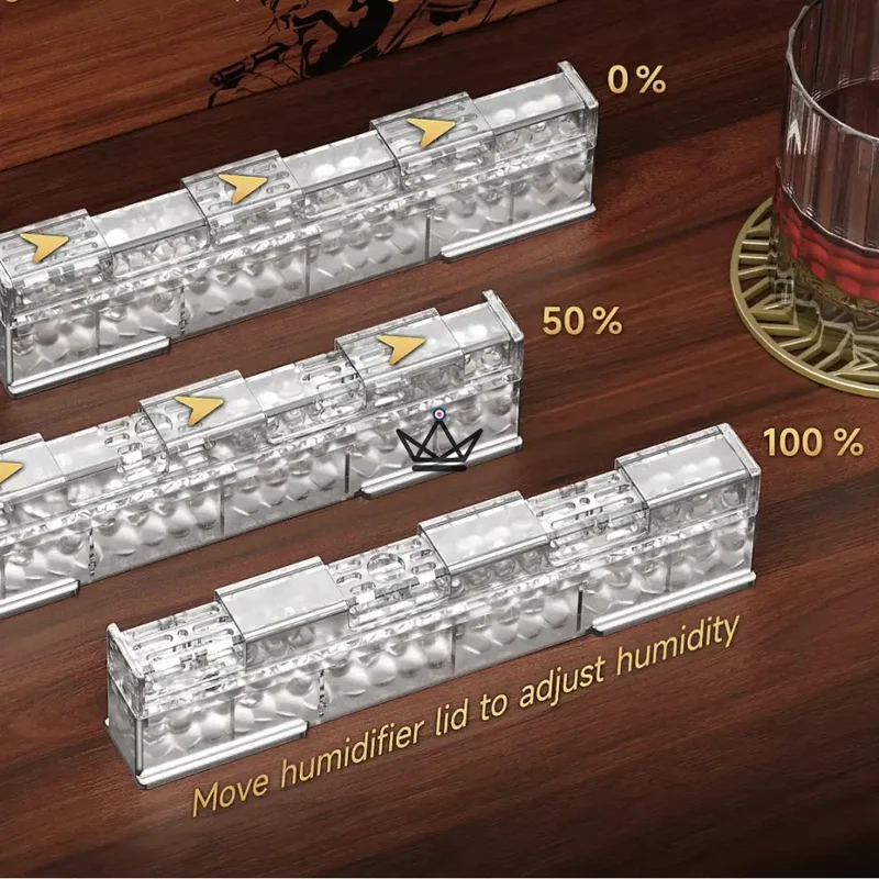 Humidificateur à Gel LINEAR CRYSTAL — Grille Réglable, Recharge Eau Distillée | Lot de 2