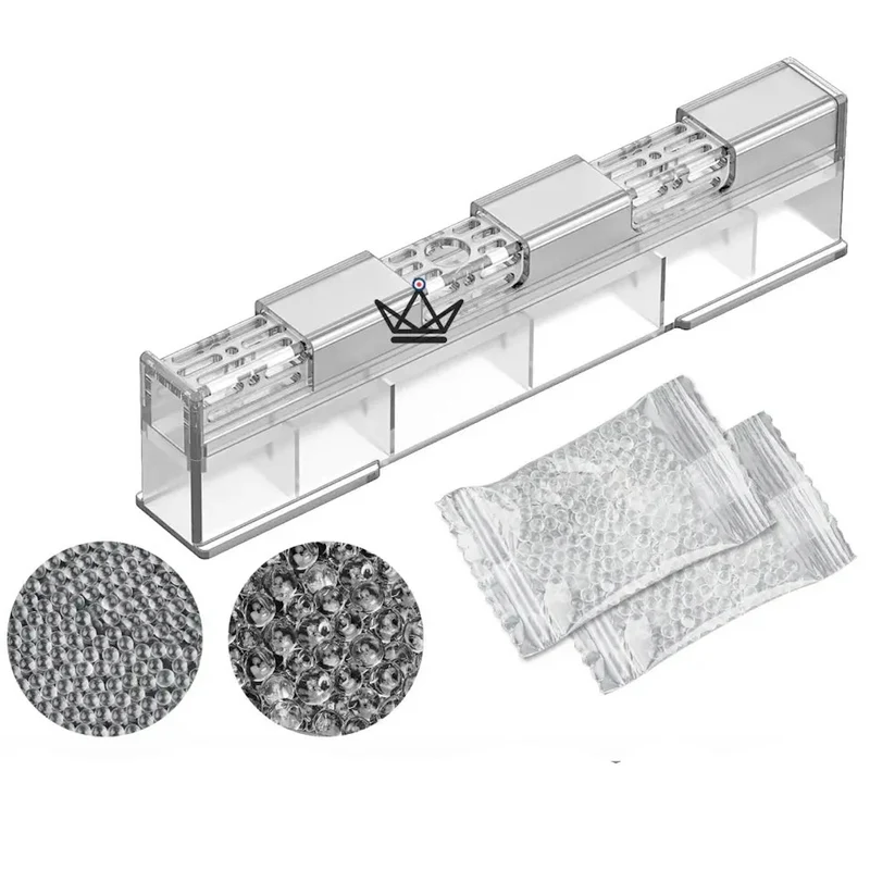 Humidificateur à Gel LINEAR CRYSTAL — Grille Réglable, Recharge Eau Distillée | Lot de 2