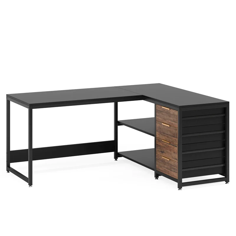 Tribesigns Modern L Shaped Computer Desk Corner PC Laptop Table for Office and Study